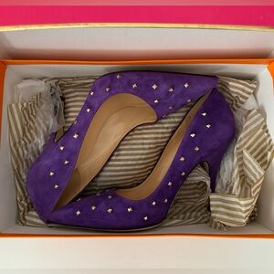 NEW Kate Spade Lavania Ultraviolet Suede Pointed Heels